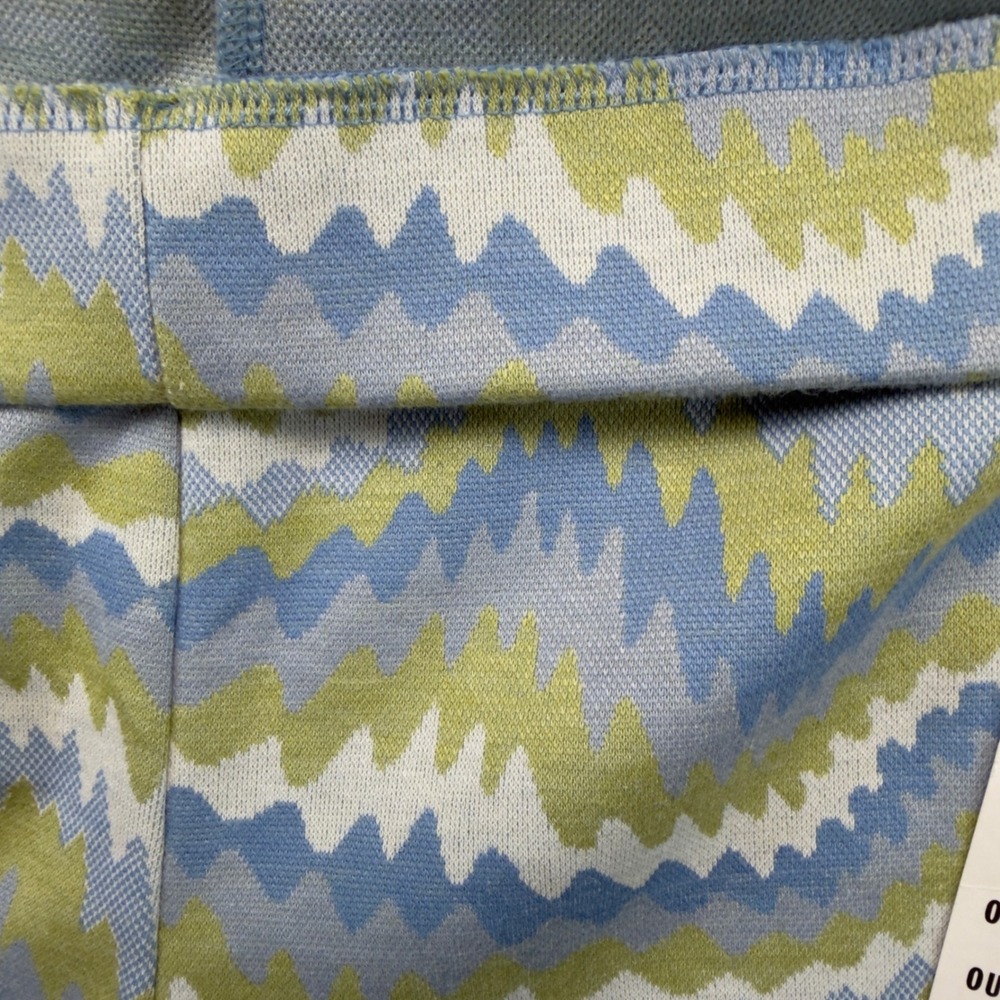 Urban Outfitters Bryn Blue Green Chevron Print Knit Flare Pants Women Medium NWT - Picture 4 of 14